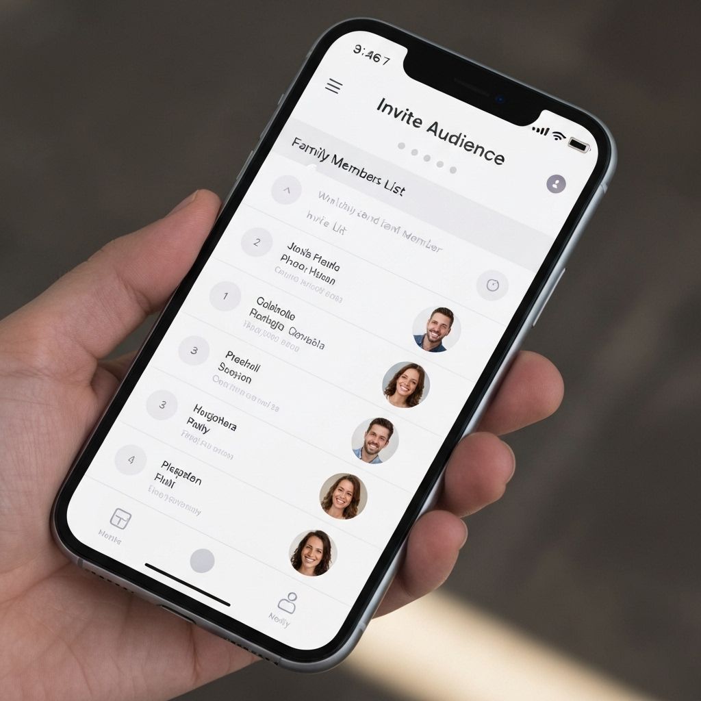 A LastingMind app screen showing how to invite family and friends to interact with your legacy.